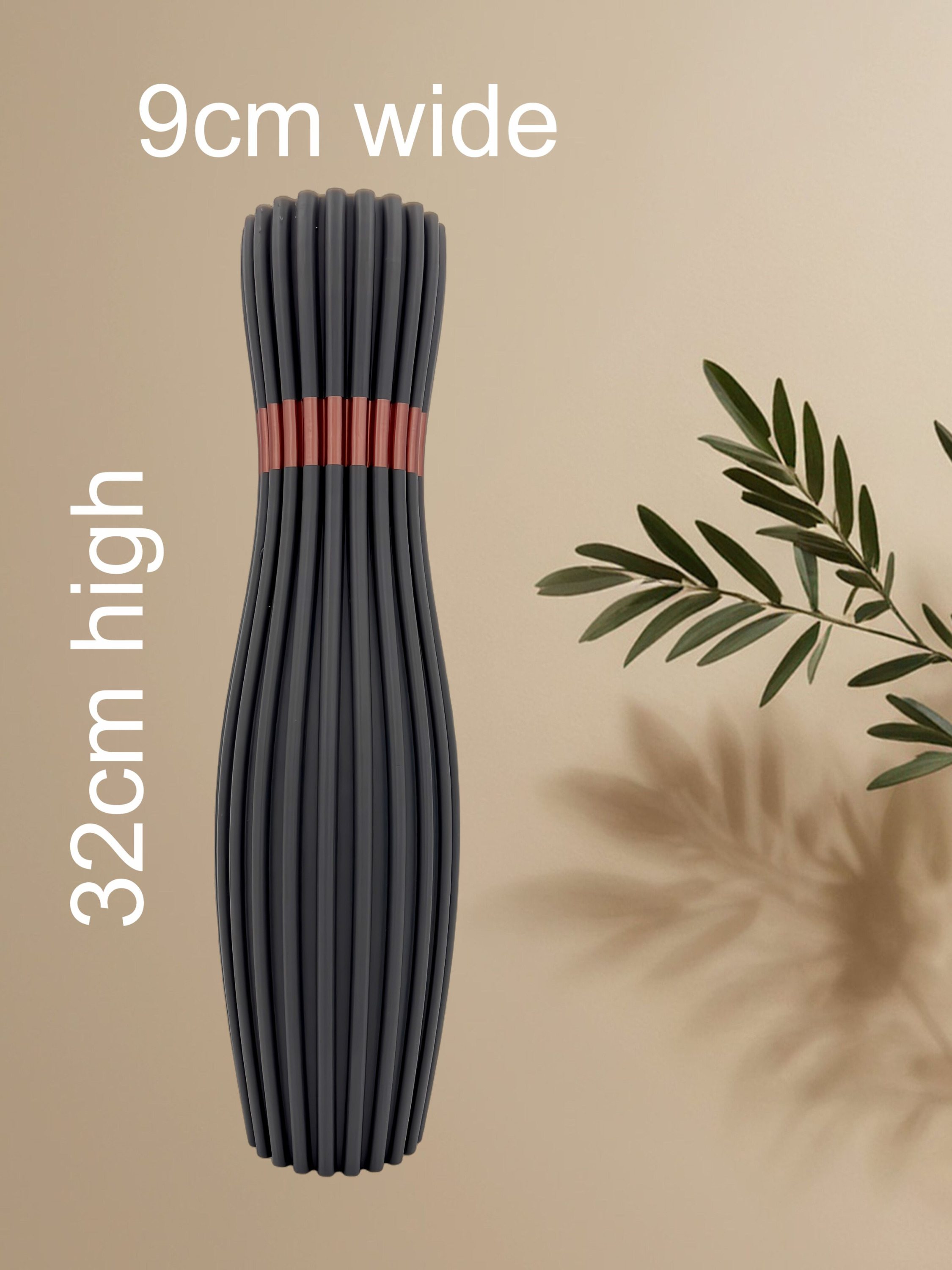 Vase mit Größenangaben